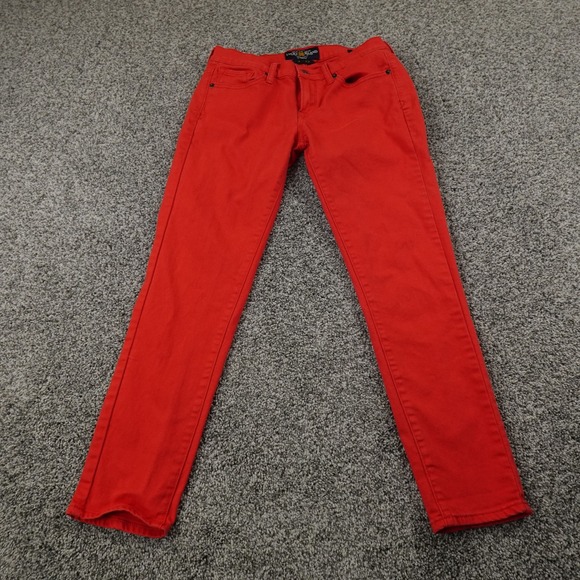 Lucky Brand Pants - Lucky Brand Jeans Women 4 Orange Denim Pants Low Rise Charlie Capri Stretch Flex